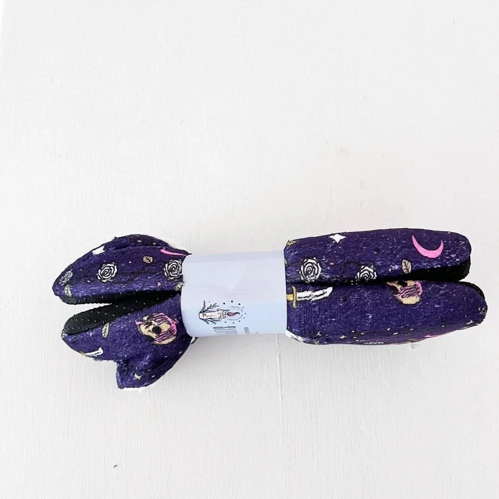 The Bookish Box Slipper Socks Purple Kingdom of the Cursed Kerri Maniscalco